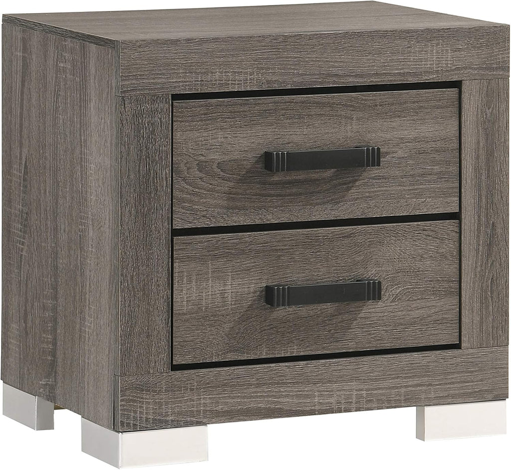 Kings Brand Furniture – Lorain 5-Piece King Size Gray Bedroom Set. Bed, Dresser, Mirror, & 2 Nightstands