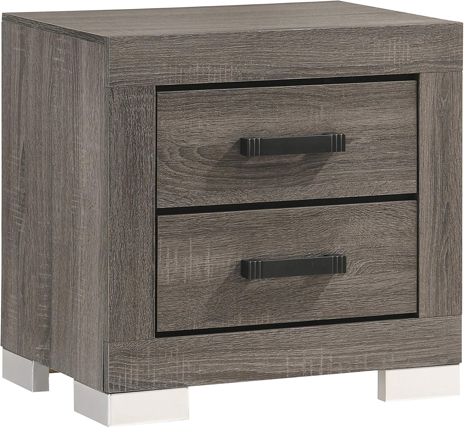 Kings Brand Furniture – Lorain 5-Piece King Size Gray Bedroom Set. Bed, Dresser, Mirror, & 2 Nightstands