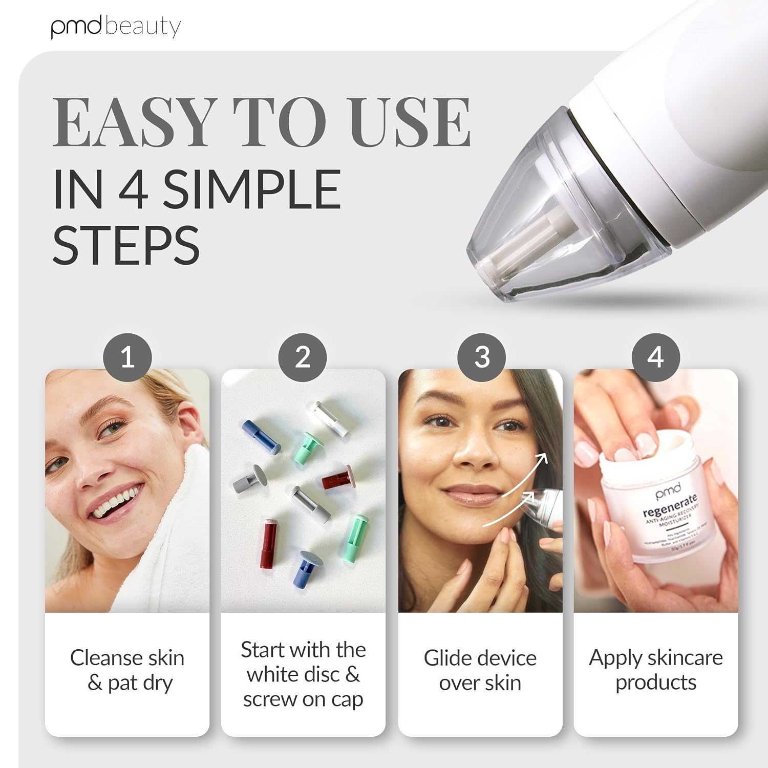 PMD Beauty Personal Microderm Pro - At-Home Use, Facial Exfoliator Tool, Microdermabrasion Machine Kit for Face and Body Skincare