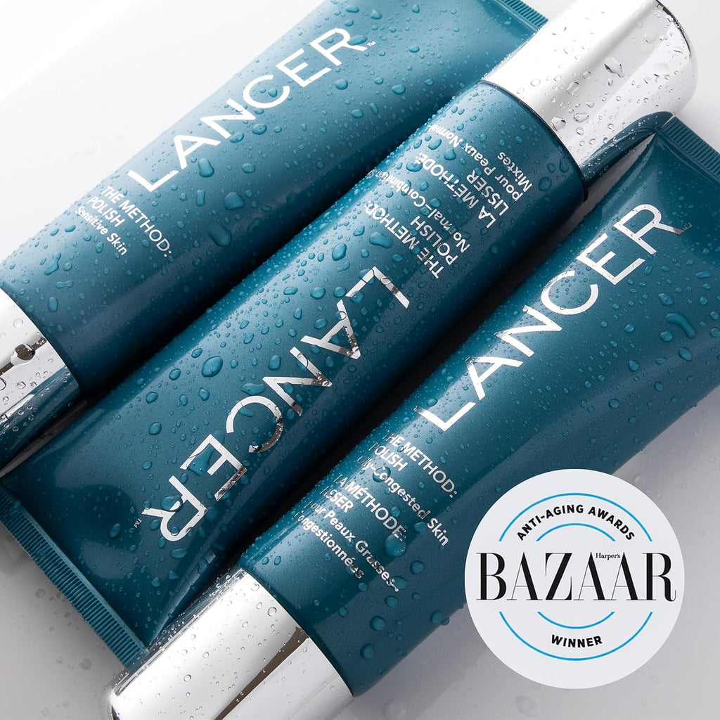 Lancer Skincare | The Method: Polish Facial Exfoliator | Face Scrub with Natural Minerals | Exfoliating Face Scrub for Normal Combination Skin | Daily Skin Polish | Dermatologist Developed | 8fl oz