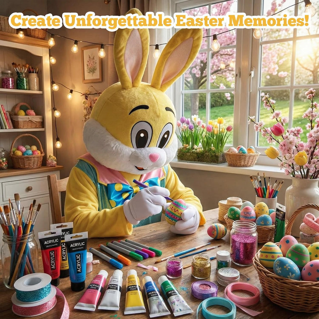 Syhood Easter Bunny Costume Adult Bunny Suit Outfit Rabbit Mascot Costumes for Men Women Easter Celebrations Events Cosplay