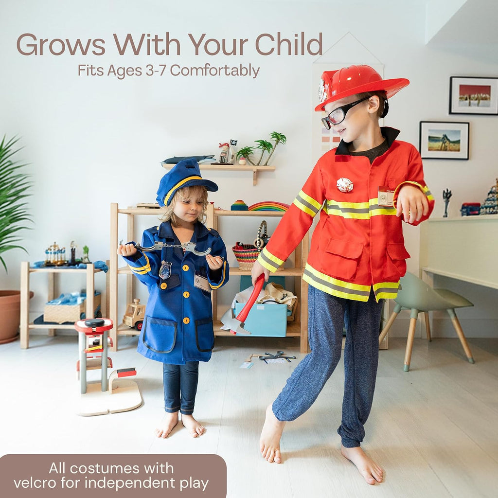 5-1 Kids Dress Up Clothes & Pretend Play Costumes for Ages 3-7 - Cute Role Play Dress Up Costumes for Boys & Girls with Matching Accessories & Storage Trunk
