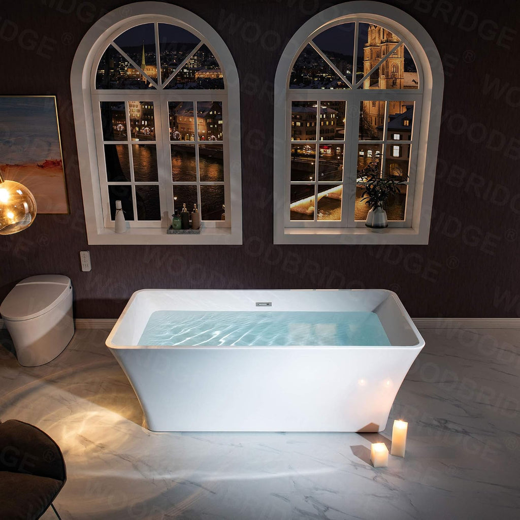 WOODBRIDGE 67' BTS1609-C-Drain &O Bathtub & F0002CHVT-Faucet, Chrome