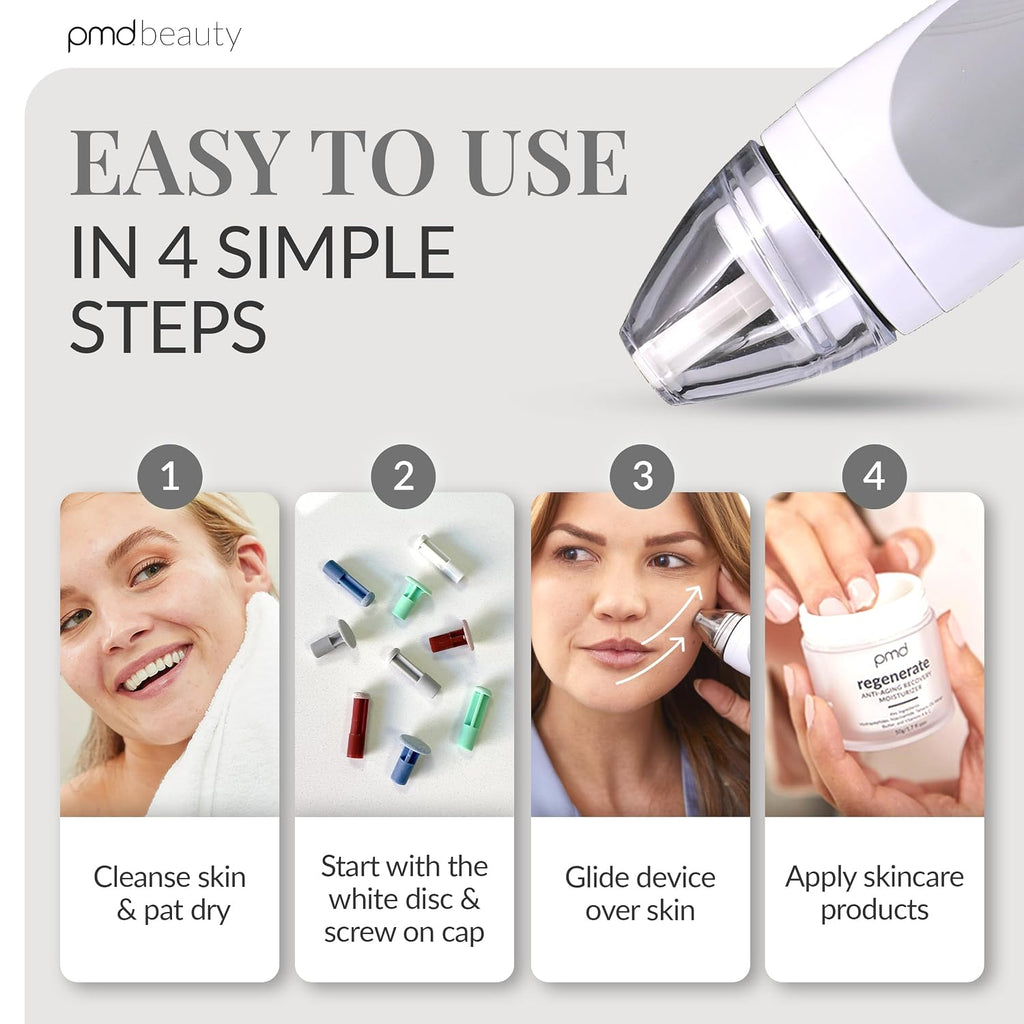 PMD Beauty Personal Microderm Pro - At-Home Use, Facial Exfoliator Tool, Microdermabrasion Machine Kit for Face and Body Skincare