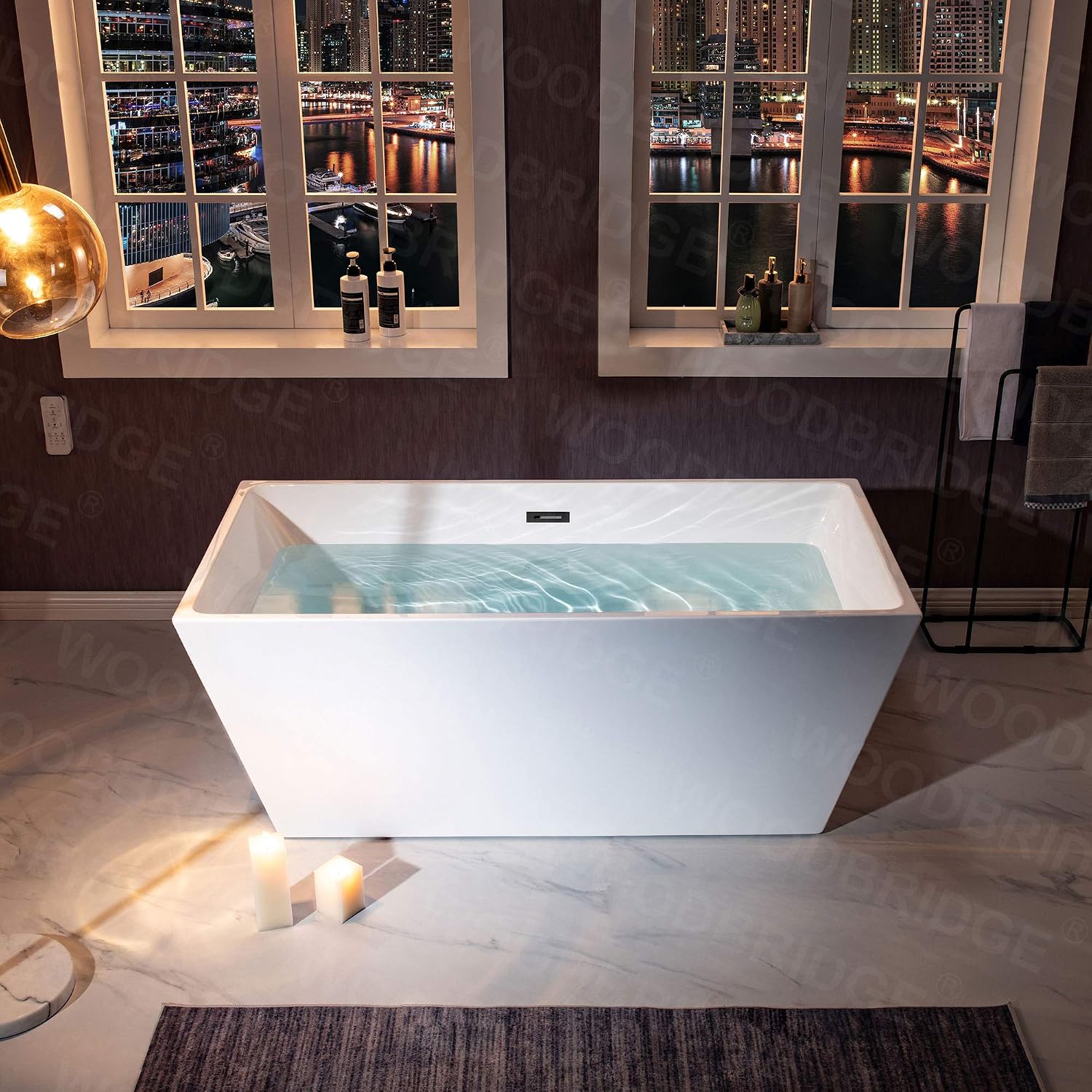 WOODBRIDGE B1412-MB-Drain &O Bathtub, WHITE