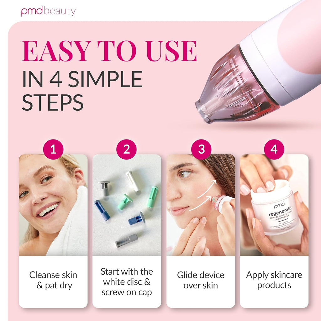 PMD Beauty Personal Microderm Classic - At-Home Use, Facial Exfoliator Tool, Microdermabrasion Machine Kit for Face and Body Skincare