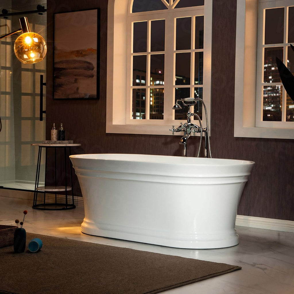 WOODBRIDGE BTA1537-B/N-Drain&O Bathtub, Brushed Nickel