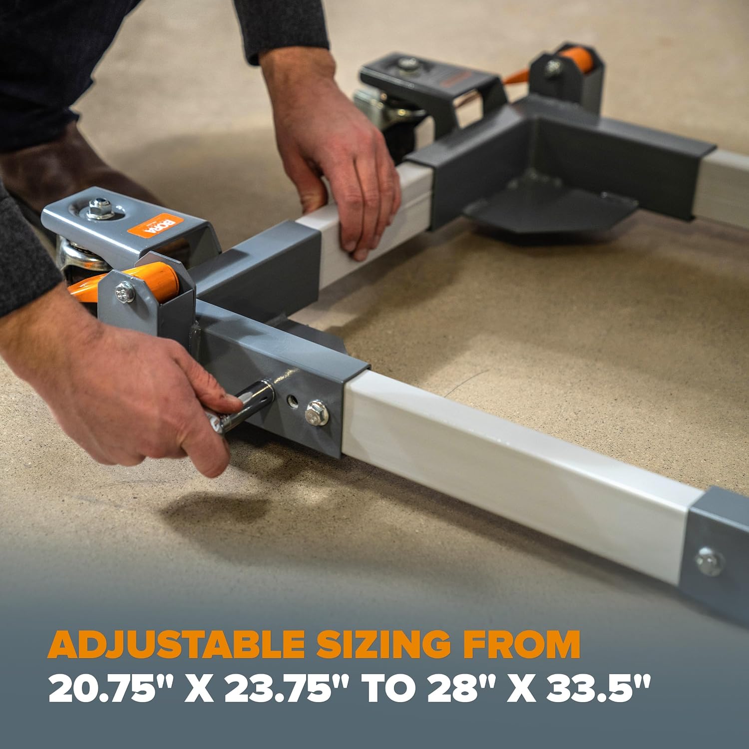 Bora Portamate Mobile Base PM-3550 Universal Tool Stand with Caster Wheels - Omni Directional Heavy Duty Mobile Tool Base for Table Saw, Power Tools - Swivel Caster Wheels 1500 lb Capacity PM-3550