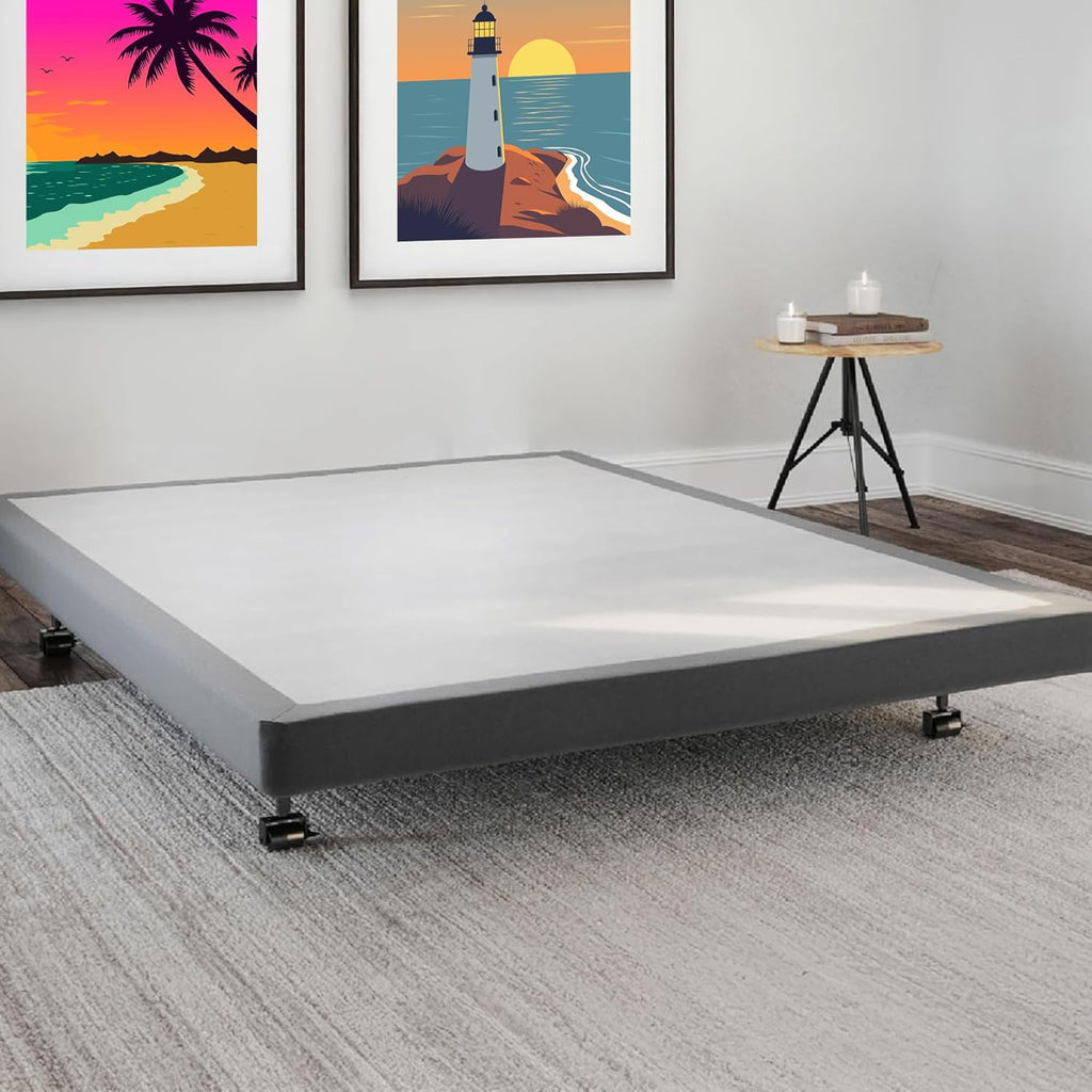 Hercules 4 Inch Low Profile Foundation Mattress Box Spring Replacement, King