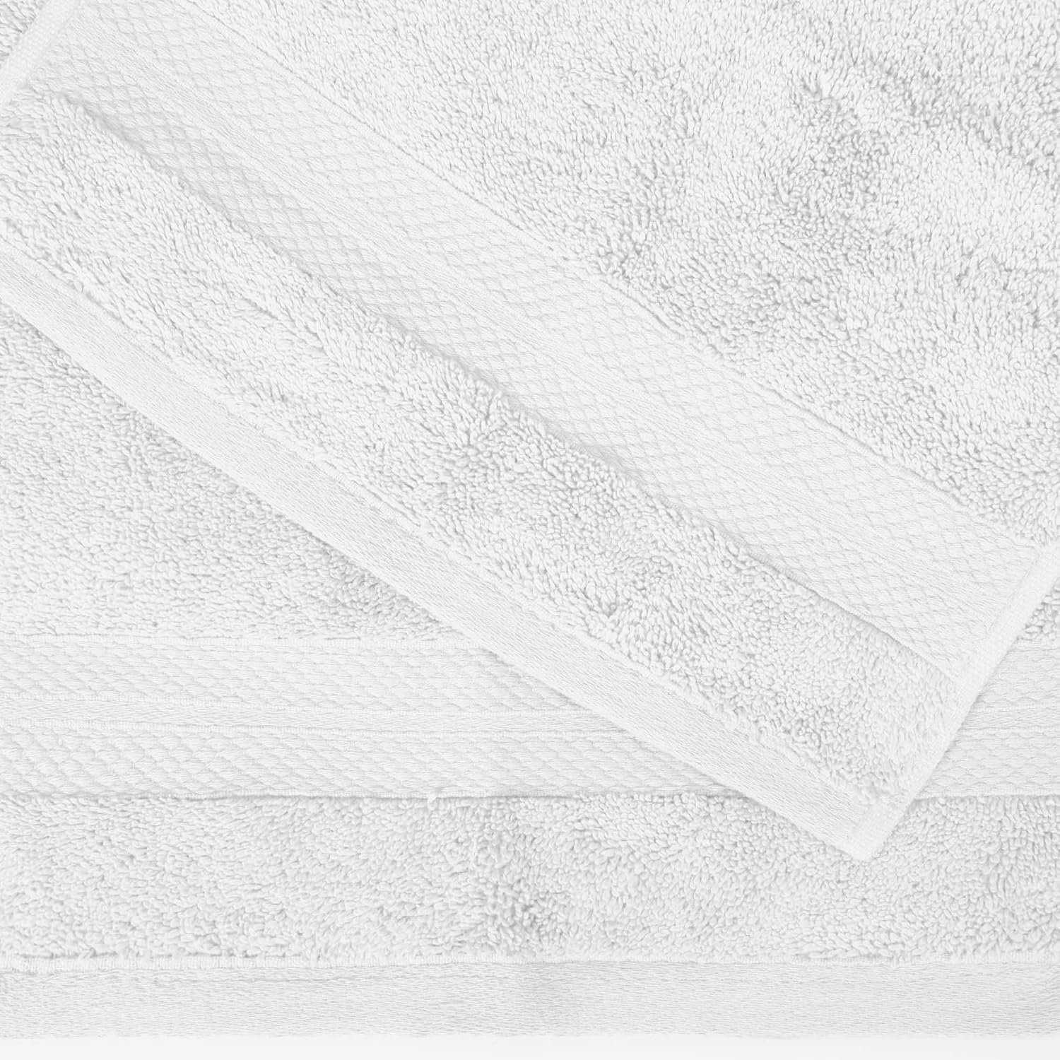 Superior Turkish Cotton Bath Towel Set of 4, Body Towels for Shower, Guest Bath, Home Bathroom Essentials, Quick Drying, Thick, Soft, Plush Heavyweight, Spa, Hotel, Resort, Aria Collection, White