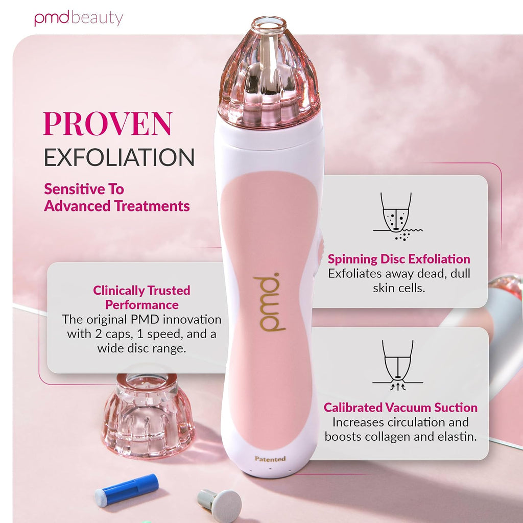 PMD Beauty Personal Microderm Classic - At-Home Use, Facial Exfoliator Tool, Microdermabrasion Machine Kit for Face and Body Skincare