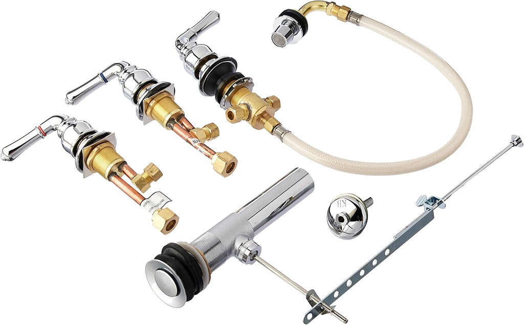 Kingston Brass KB321 Magellan Triple Handle Bidet Faucet with Magellan Lever Handles, Polished Chrome