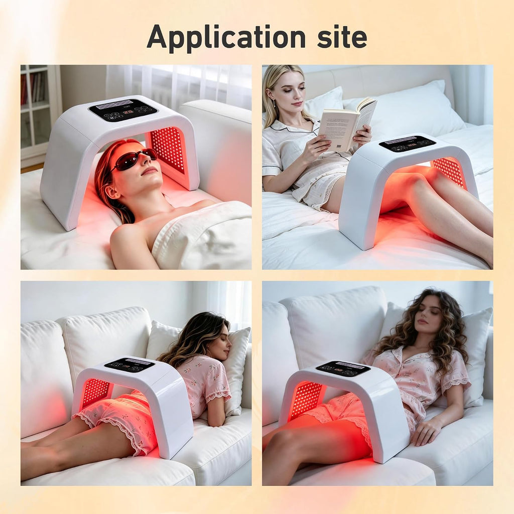 Light Mask - 8 in 1 Color Photon Facial Device for Skin Care, Red & Blue Light for Face, Neck & Body, Rechargeable Home Use (8 in 1 color)