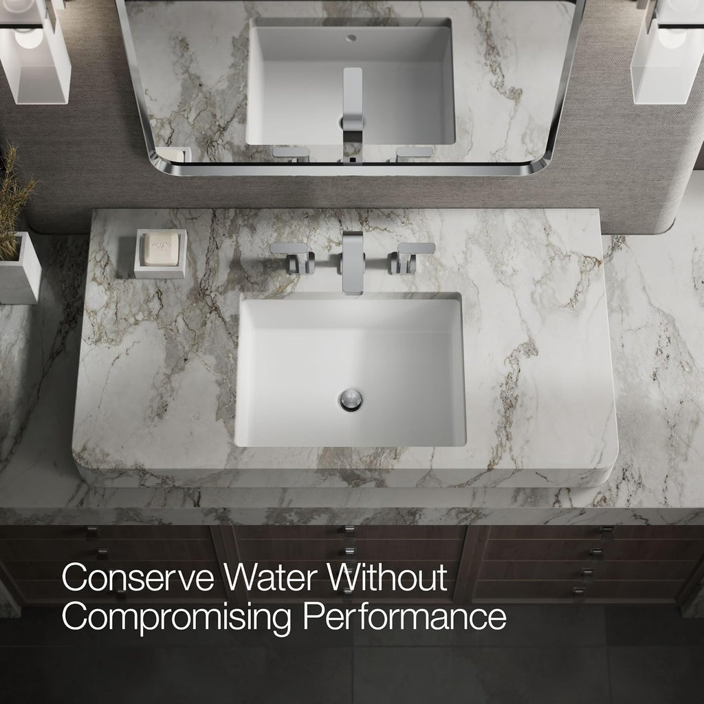 Kohler K-23484-4K-CP Parallel Widespread Bathroom Sink Faucet, 1.0 GPM, Lever Handles, Polished Chrome