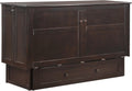Night & Day Furniture MUR-CLV-QEN-CH and MND-GMF-TRI-QEN MUR-CLV CH and MND-GMF-TRI-QEN Murphy Cabinet Bed with Mattress, Queen, Chocolate