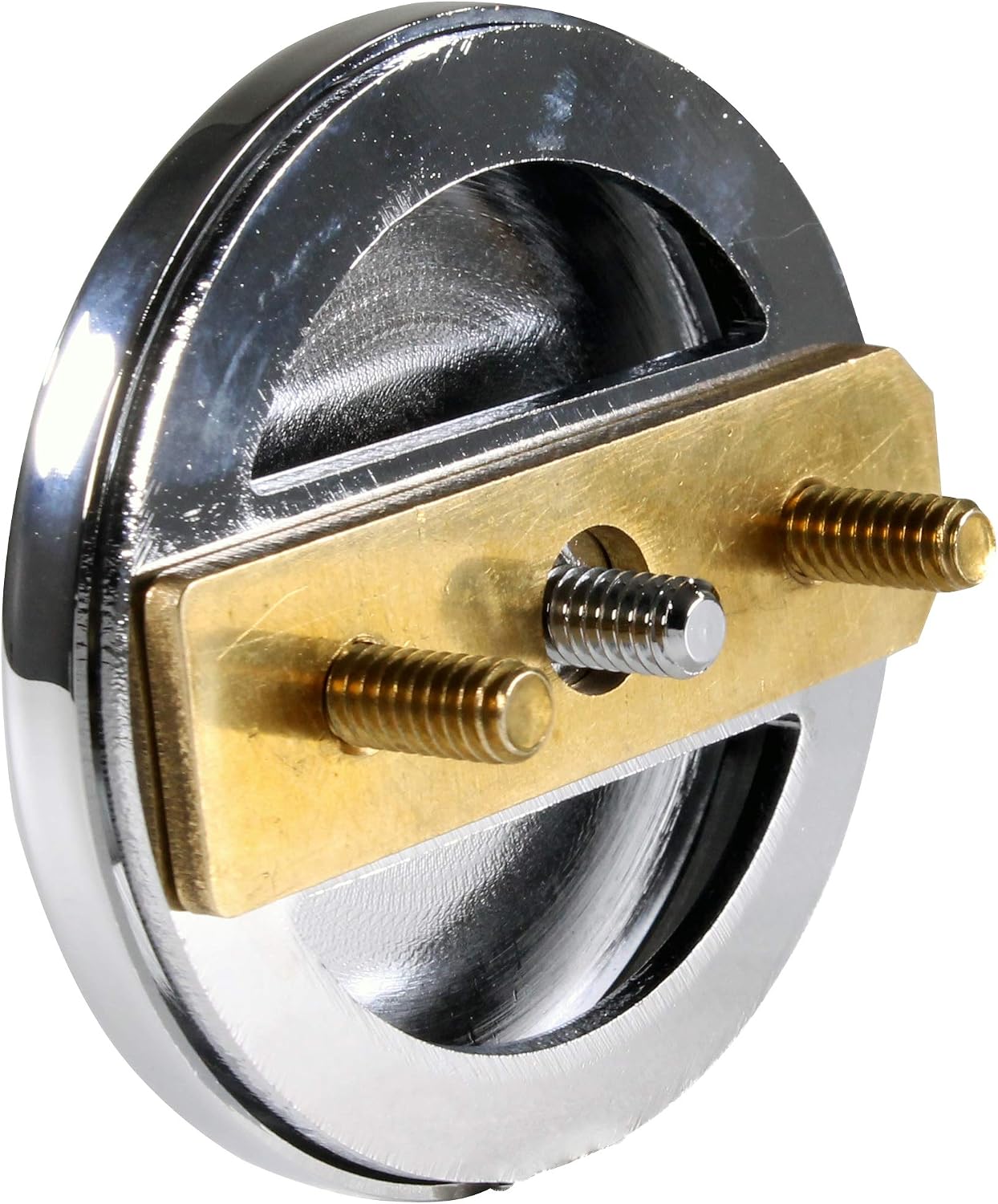 Westbrass 24' Direct Outlet Semi-Exposed Waste & Overflow with Ball Joint and Tip-Toe Drain, Polished Chrome, 7932420BJHRDC-26