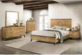 HomeStock Beauty 5-Piece Eastern King Bedroom Set Natural Pine
