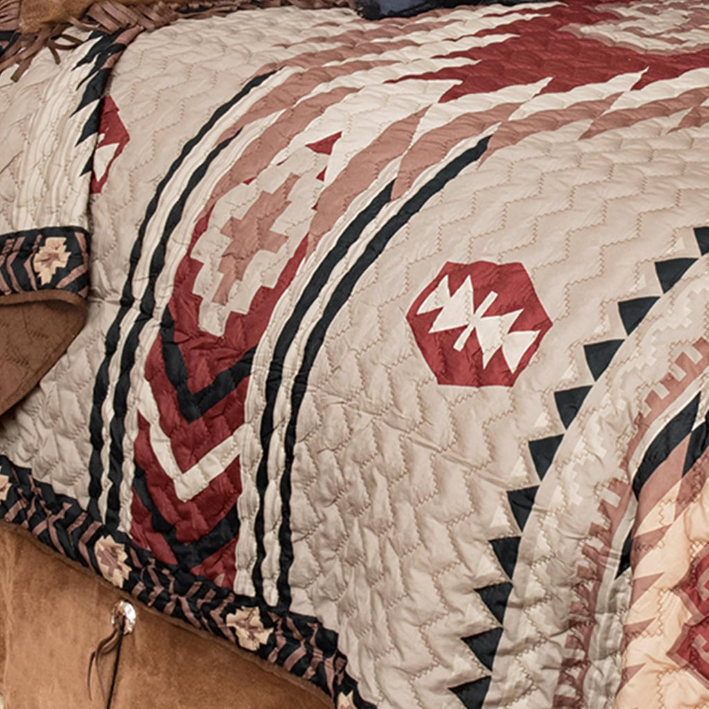 BLACK FOREST DECOR Durango Mesa Quilt Bed Set - King, Oversized and Reversible Southwestern Style Bedding, Cotton Back, Machine Washable