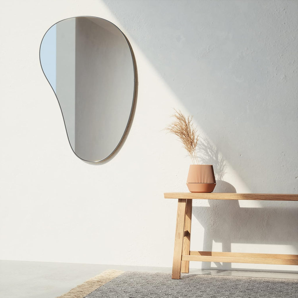 Umbra Pebble Wall Mirror 24x36' Modern Design, Titanium