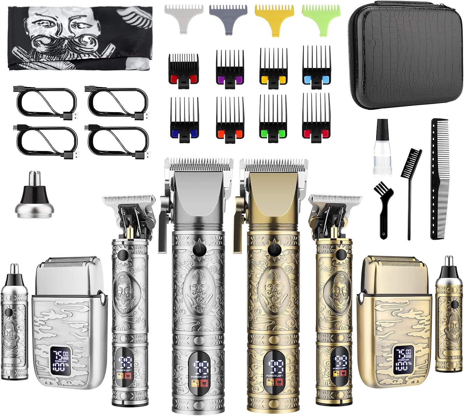 GSKY Hair Clippers for Men Professional,Beard Trimmer Kits & Sets, Cordless Mens Hair Trimmer