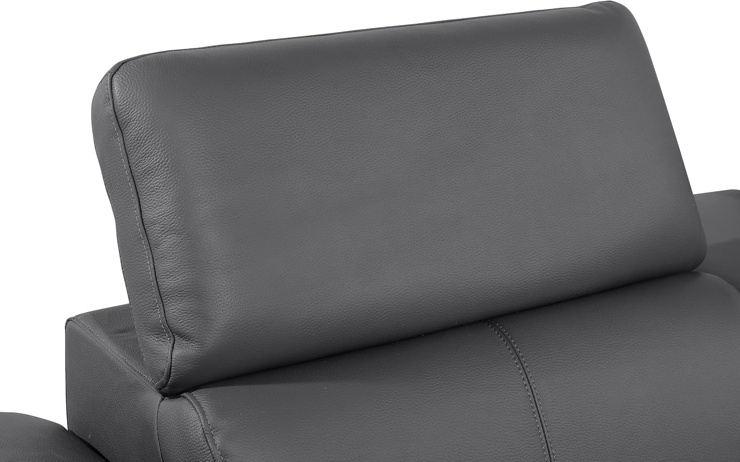 BlackJack Furniture Antonio 8 Piece U Shaped Power Reclining Sectional Sofa, Modular Couch with Top Grain Italian Leather, 4 Electric Recliners, USB & Wireless Chargers, Storage Console, Dark Grey