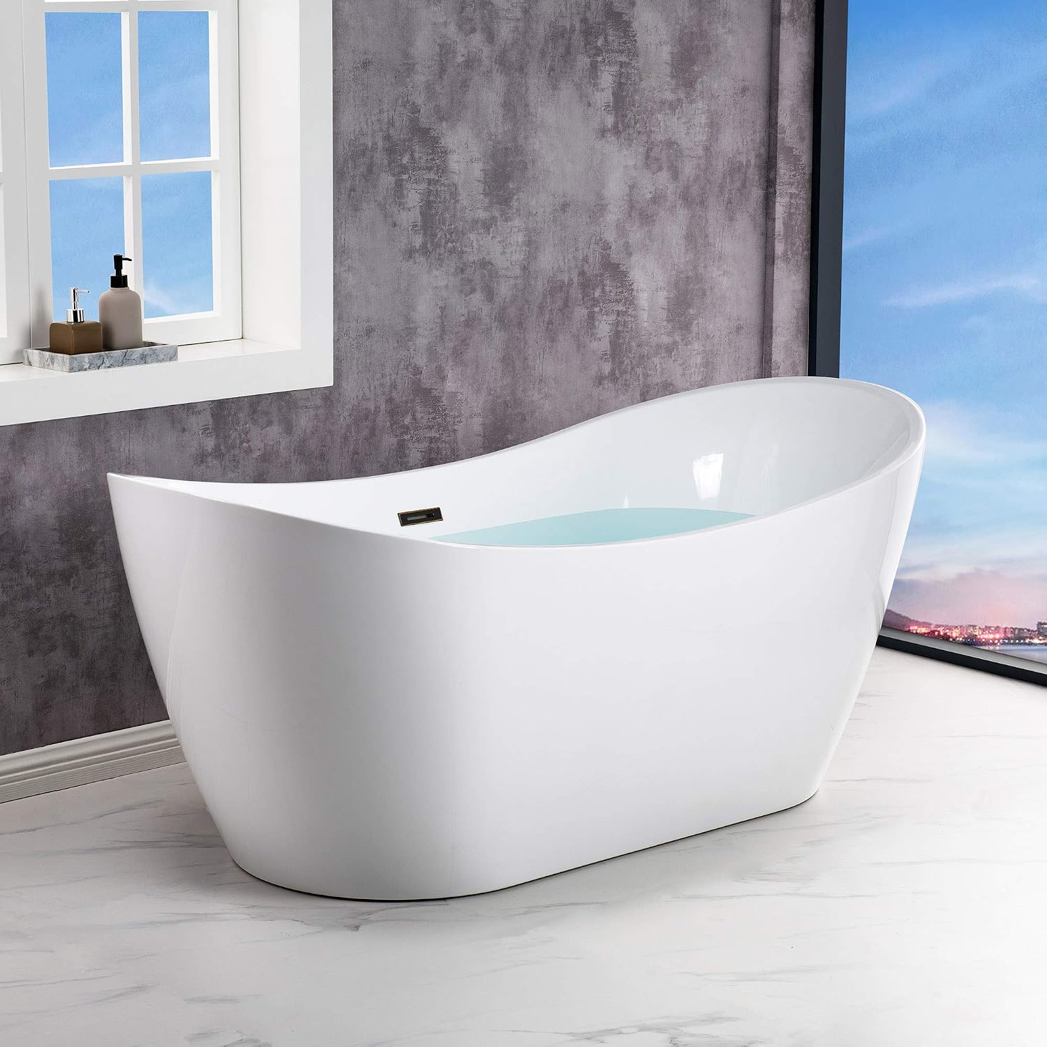 WOODBRIDGE BTA1515-ORB-Drain-&O Bathtub, Oil-Rubbed Bronze