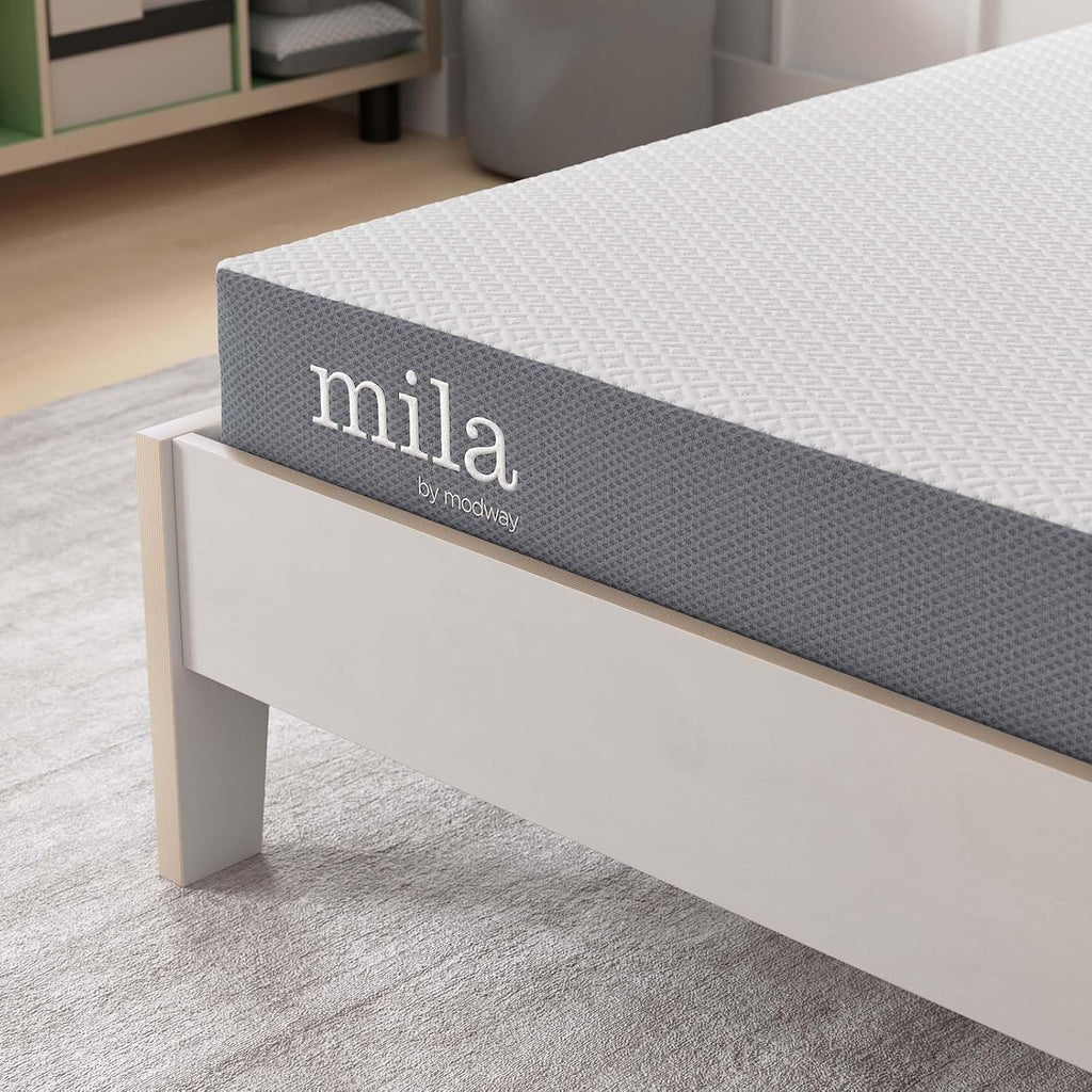 Modway Mila 6' Twin XL Mattress - Firm 6 Inch Twin XL Mattress - 10-Year Warranty White