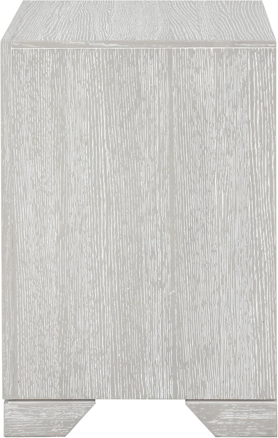 Furniture of America Narella Modern Wood 5-Piece Bedroom Set with Sunburst Pattern, Nickel Brushed Wire Hardware, Felt-Lined Top Drawers, Bracketed Feet, Box Spring Needed, King, Light Gray