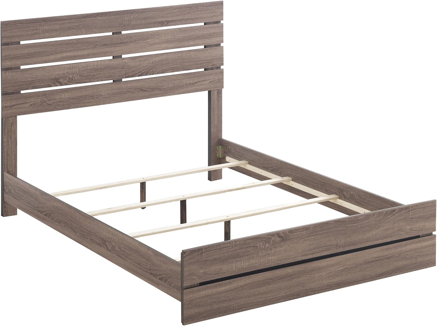 Coaster Home Furnishings Brantford Farmhouse 5-Piece Bedroom Set Eastern King Size Panel Bed Frame 52-inch Headboard Barrel Oak 207041KE-S5