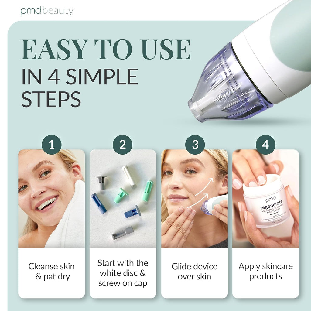 PMD Beauty Personal Microderm Classic - At-Home Use, Facial Exfoliator Tool, Microdermabrasion Machine Kit for Face and Body Skincare