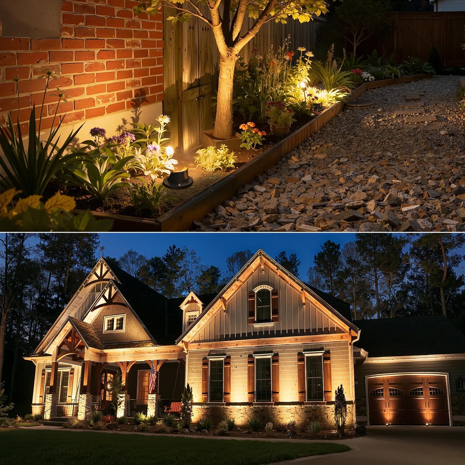 All-in-One Low Voltage Landscape Lighting 12W LED Well Lights IP67 Outdoor In-Ground Lights Waterproof with 144W Transformer, 2700K Warm White Pathway Lighting for Yard Garden, 12 Pack