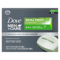 DOVE MEN + CARE 3 in 1 Bar Cleanser for Body, Face, and Shaving Extra Fresh Body and Facial Cleanser More Moisturizing Than Bar Soap to Clean and Hydrate Skin 3.75 Ounce (Pack of 72)
