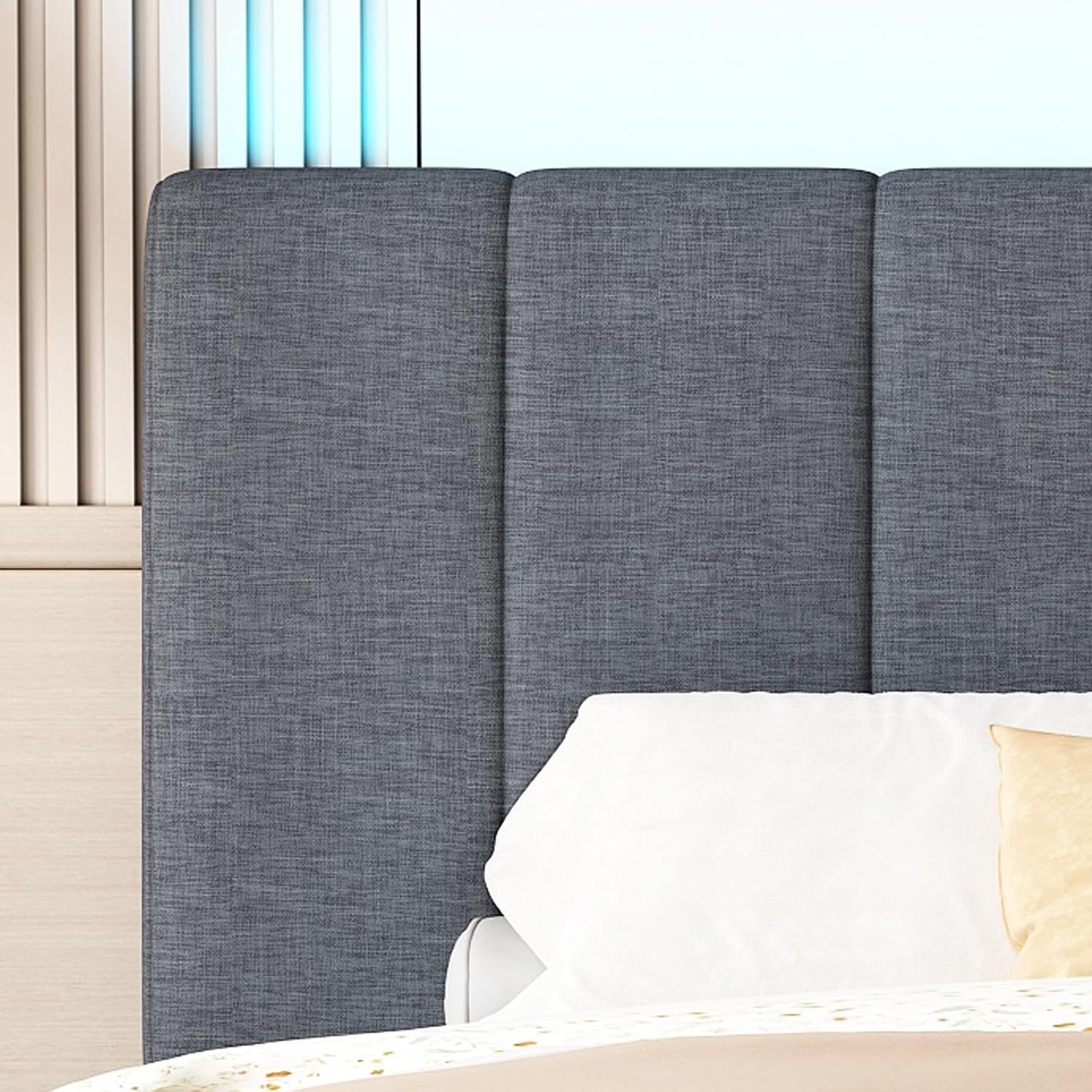 Ball & Cast Full Size Upholstered Platform Bed with Remote Control Intelligence Led Lights App and Trundle,Wood Bed Frame w/Charging Station Headboard & Eva Silent Strip,Bebframe for Apartment,Gray