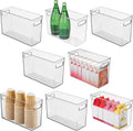 iDesign Tall Plastic Storage Bin with Handles for Fridge or Freezer - Set of 8 - Clear - Made in USA