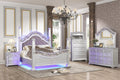 First of a Kind Valentina Silver Queen 5 Piece Bedroom Set