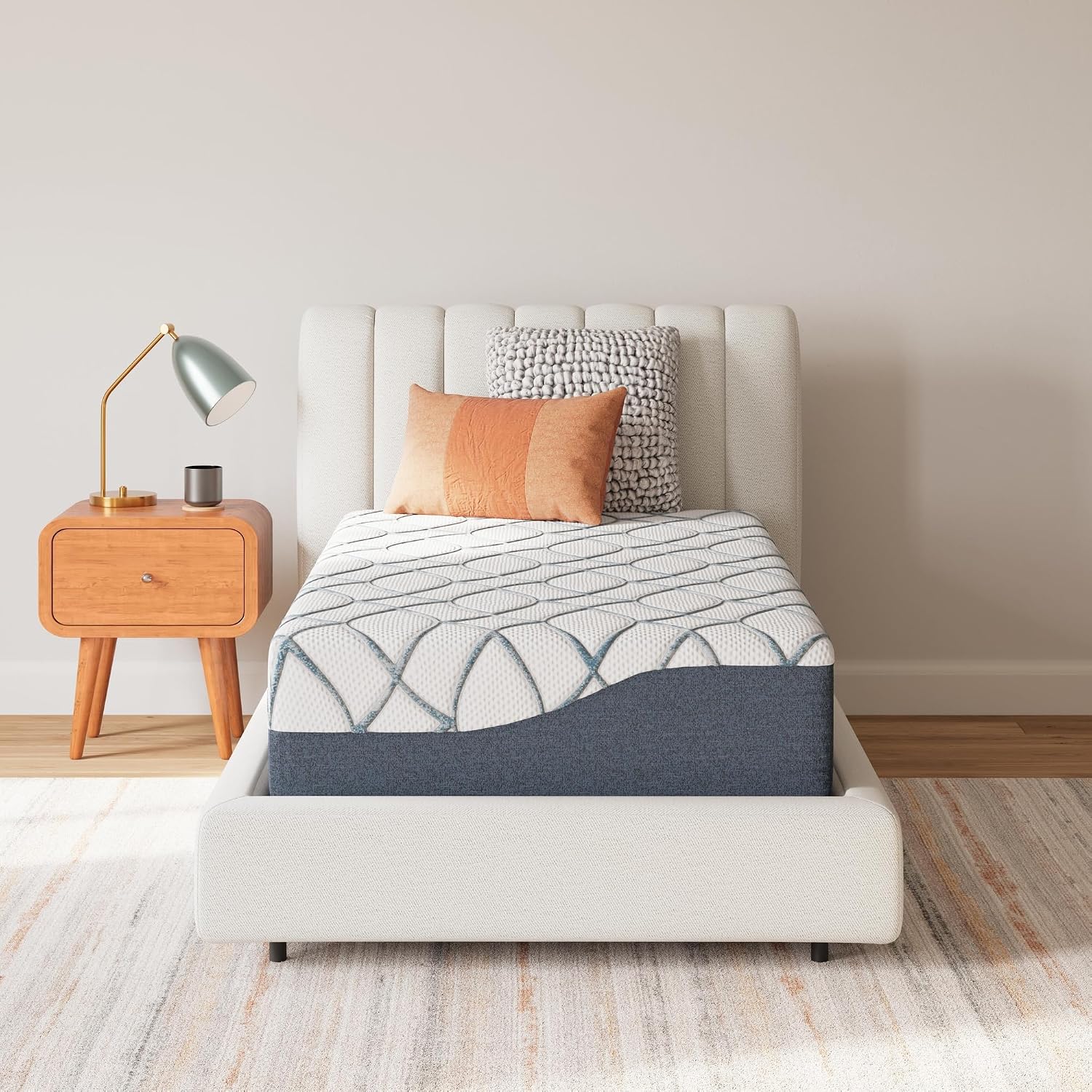 Signature Design by Ashley 12 Inch Chime Elite 2.0 Plush Green Tea Memory Foam Mattress for Cool Sleep and Pressure Relief, Twin, Fiberglass-Free, Mattress In A Box