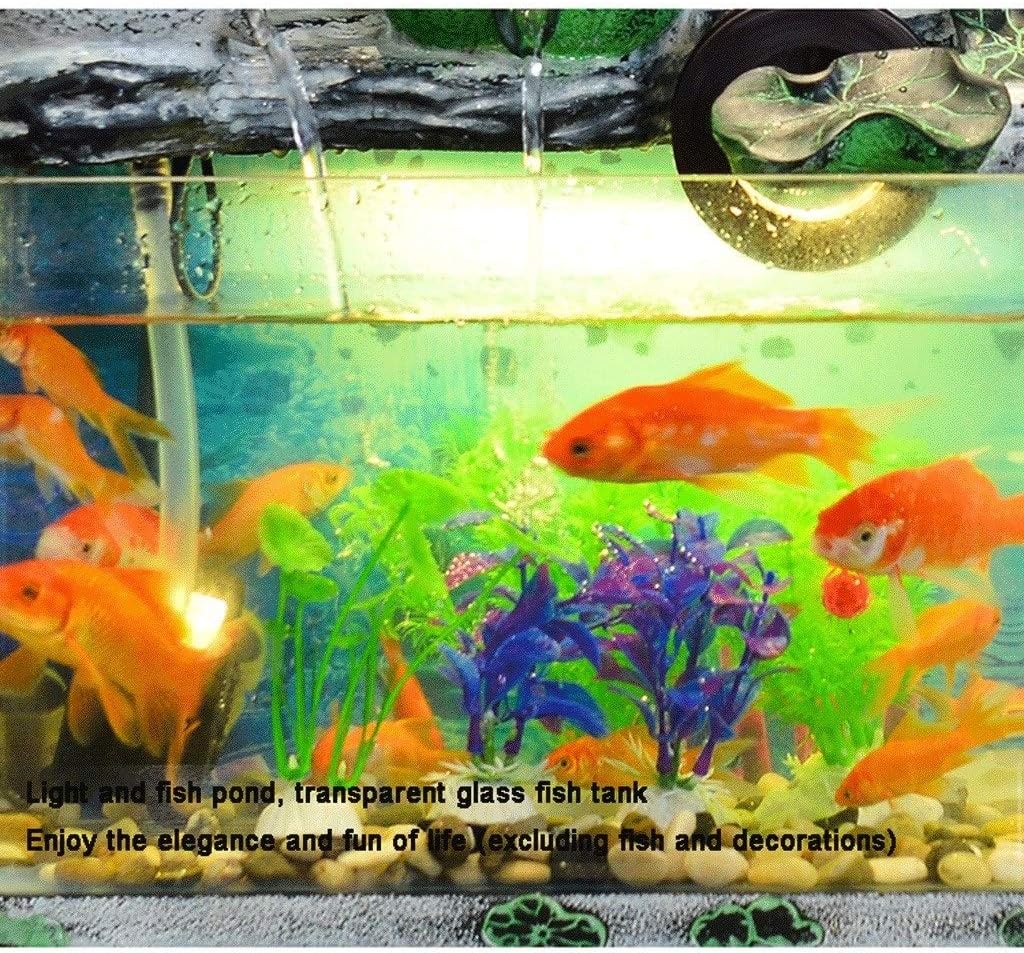 Staggered Lotus Cascading Fountain 5-Tiered Falls Tabletop Water Fountain and Fish Tank for Home Office Decor(S)