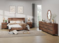 WAMPAT 3-Piece Modern Bedroom Furniture Set, 94.5-Inch Dresser with 9 Drawers and 2 Nightstands Featuring Drawer and Cabinet Design, Bedroom Set of 3, Brown
