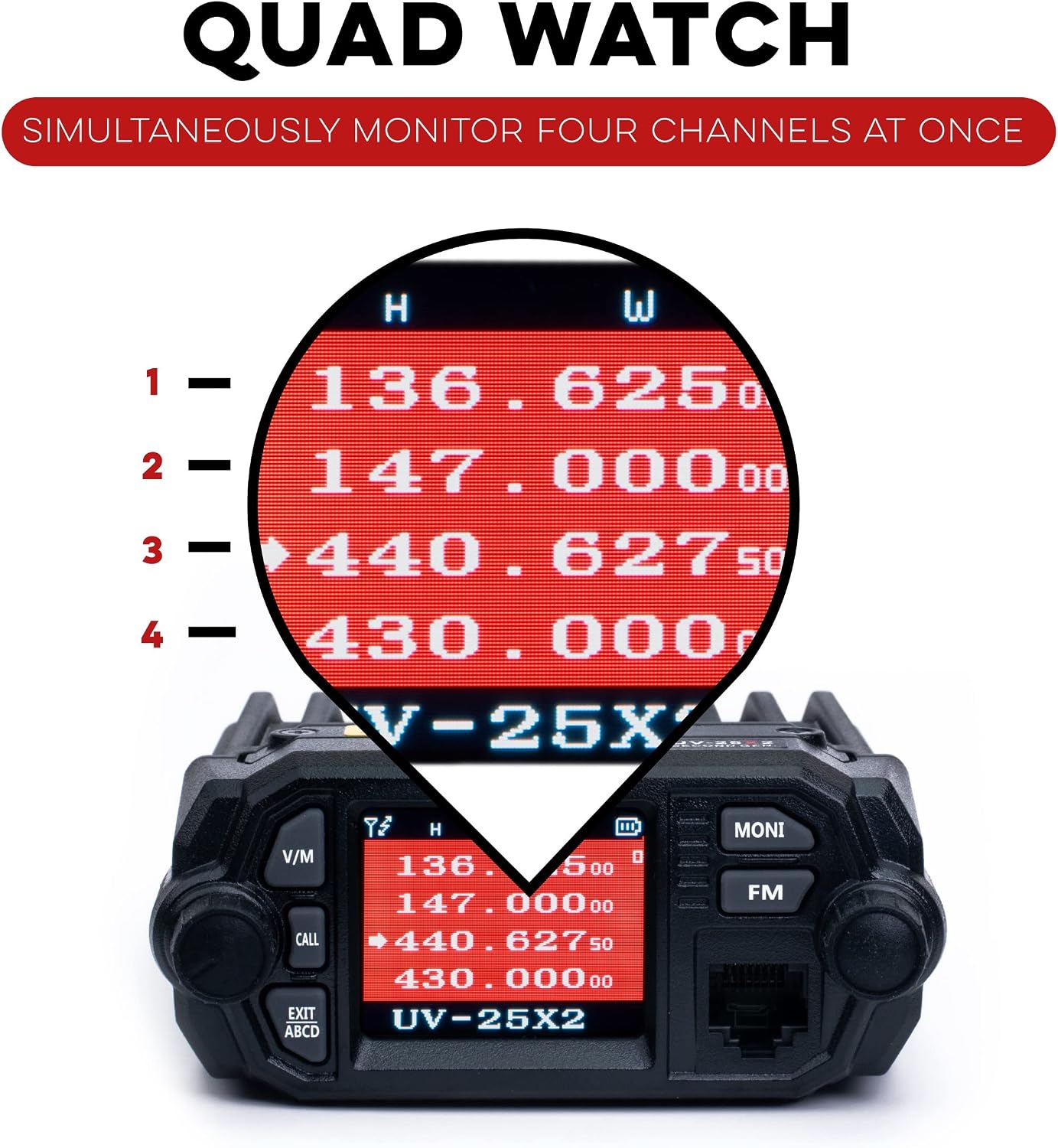 BTECH UV-25X2 (Second Gen.) Mini Mobile 25 Watt Dual Band Base, Mobile Radio: VHF, UHF Amateur (Ham)