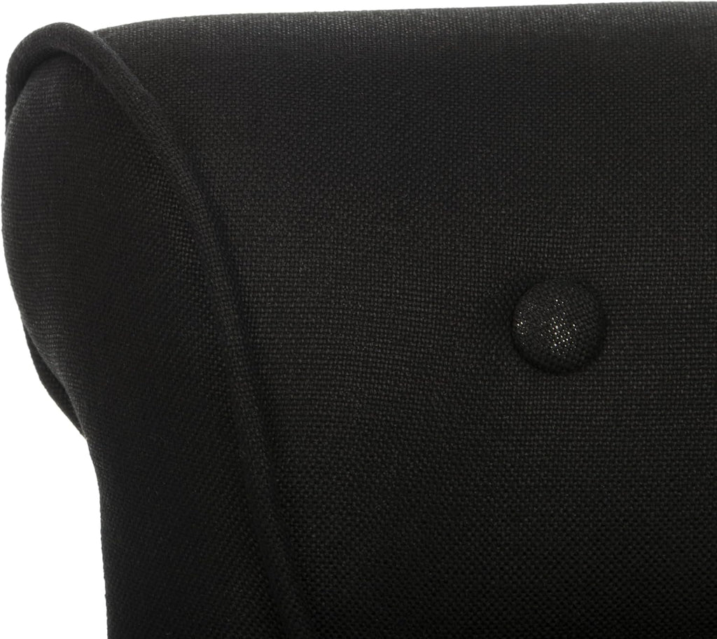 Safavieh Home Collection Georgia Black and Espresso Petite Vanity Stool
