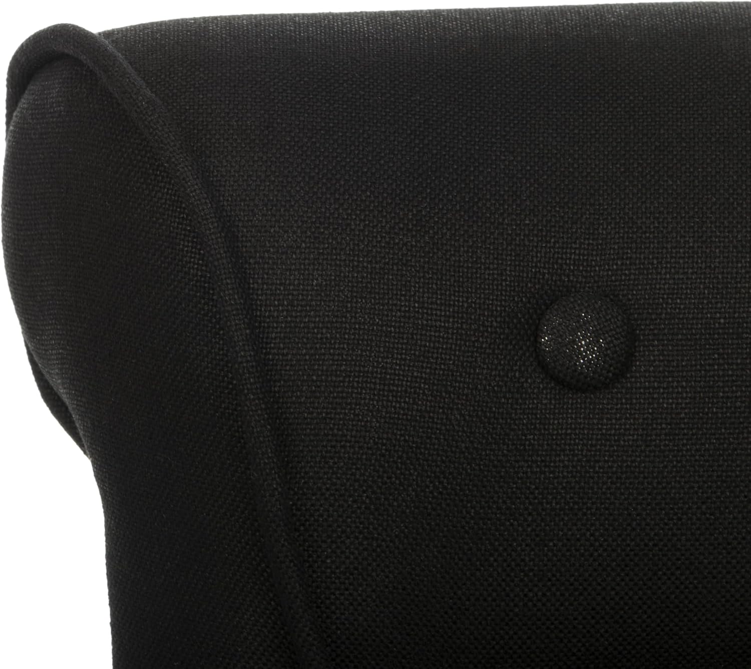Safavieh Home Collection Georgia Black and Espresso Petite Vanity Stool
