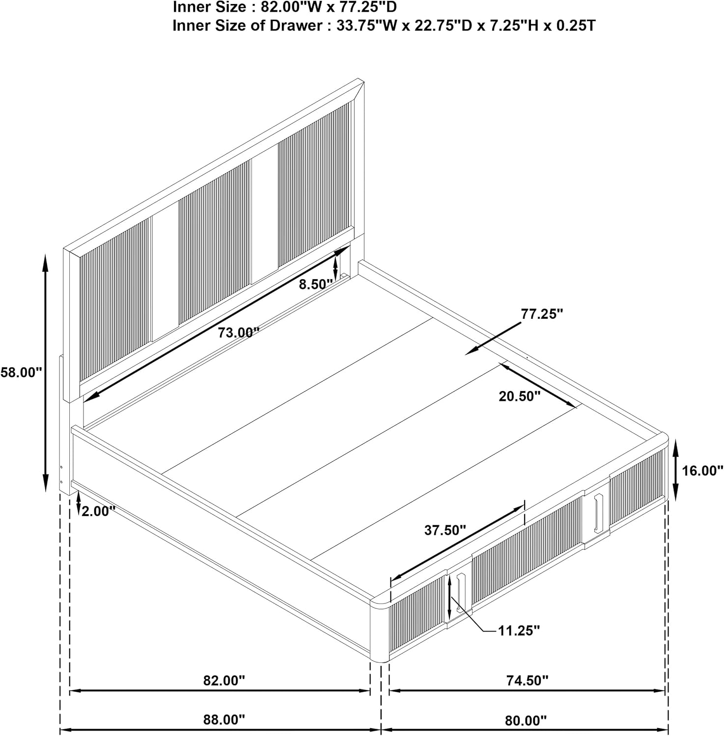 Coaster Home Furnishings Terrace Transitional 5-Piece Bedroom Set Eastern King Size Storage Panel Bed Frame 58-inch Headboard Ash Brown 224900KE-S5