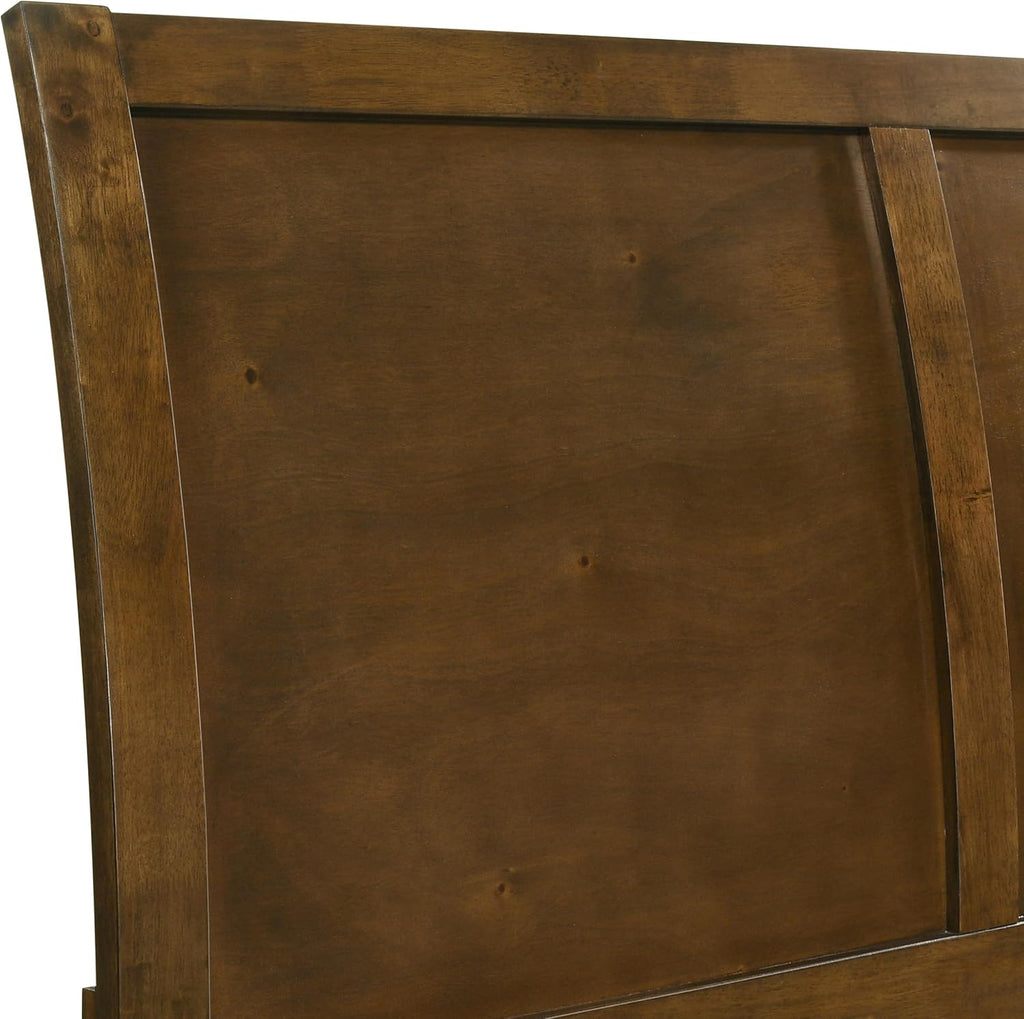 New Classic Furniture Ballard 5-Piece Wood Queen Bedroom Set with 2-Nightstands, Walnut Brown