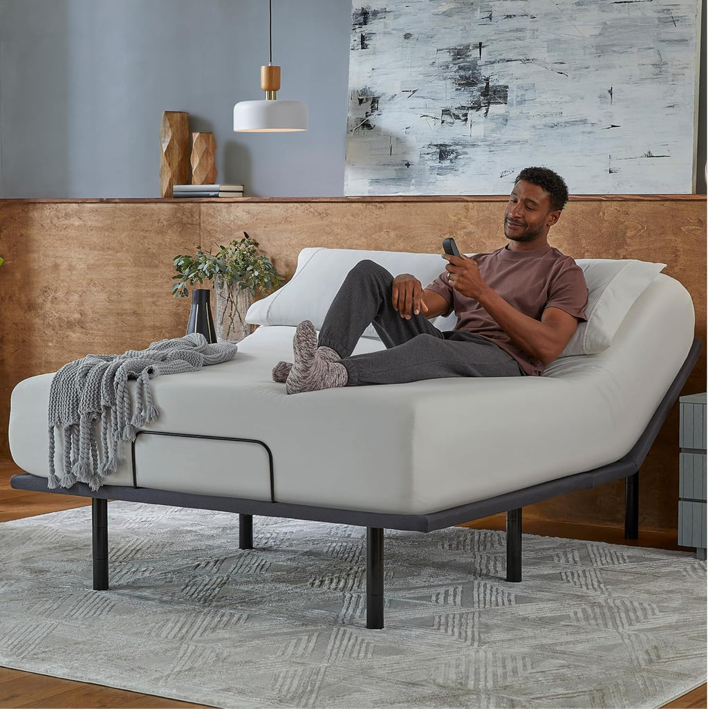 Serta baselogic Level 2 Adjustable Base Bed Frame - Full - Head and Foot Adjustability, Wireless Remote, Zero-Gravity Preset, and Foldable for Convenient Mobility and Storage