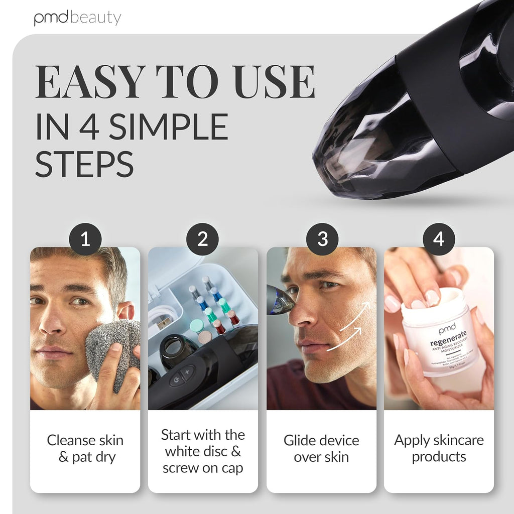 PMD Beauty Personal Microderm Elite Pro - At-Home Use, Facial Exfoliator Tool, Microdermabrasion Machine Kit for Face and Body Skincare