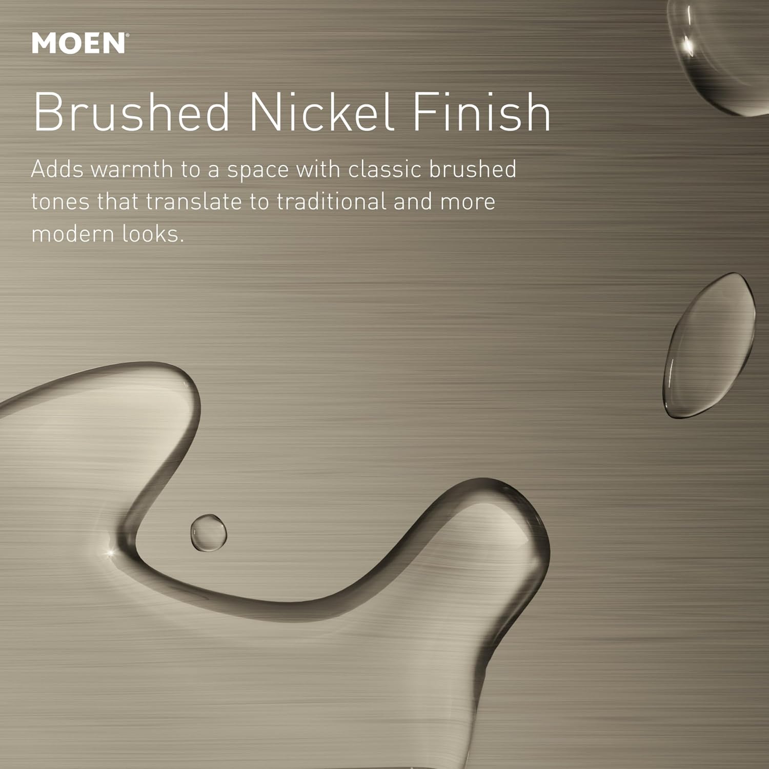 Moen Eva T943BN Two-Handle Roman Tub Faucet Trim Kit, Brushed Nickel Finish, Deck Mount 3-Hole Installation, Valve Required