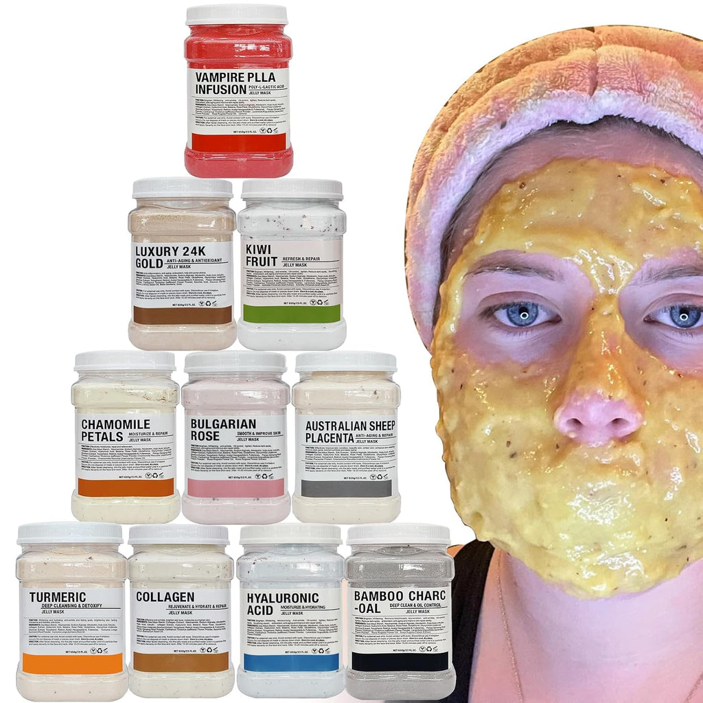 YMEYFAN Jelly Mask for Facials Professional Face Mask Bulk Wholesale for Beauty & Personal Care, Jelly Mask Powder for Estheticians Supplies Beauty Salon Spa Face Mask Skin Care, 23Fl Oz (10Pack)