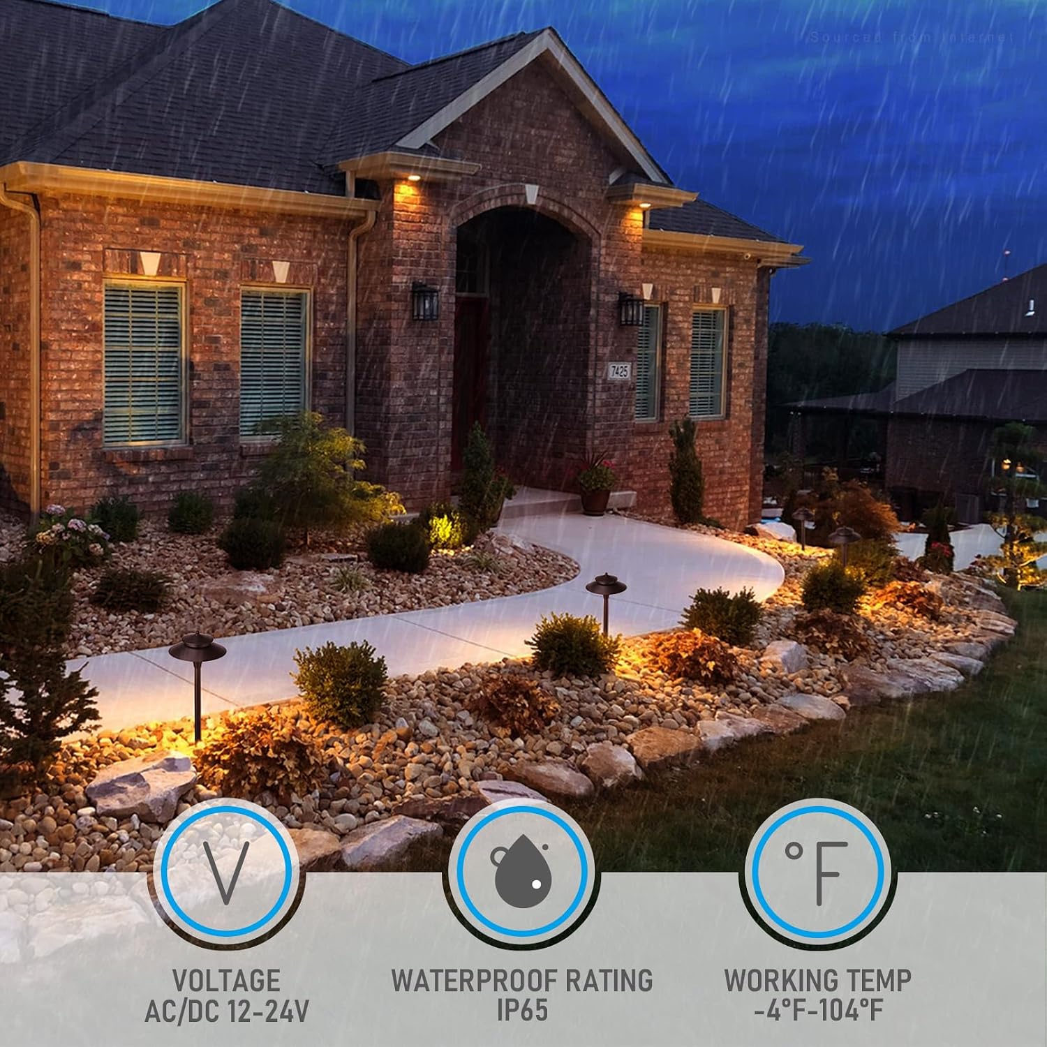 LEONLITE 5CCT Low Voltage Pathway Lights, LED Landscape Path Lights, 1800/2700/3000/4000/5000K, Double Layer Head, 12-24V AC/DC, IP65 Outdoor Walkway Light, Oil Rubbed Bronze Aluminum, Pack of 6