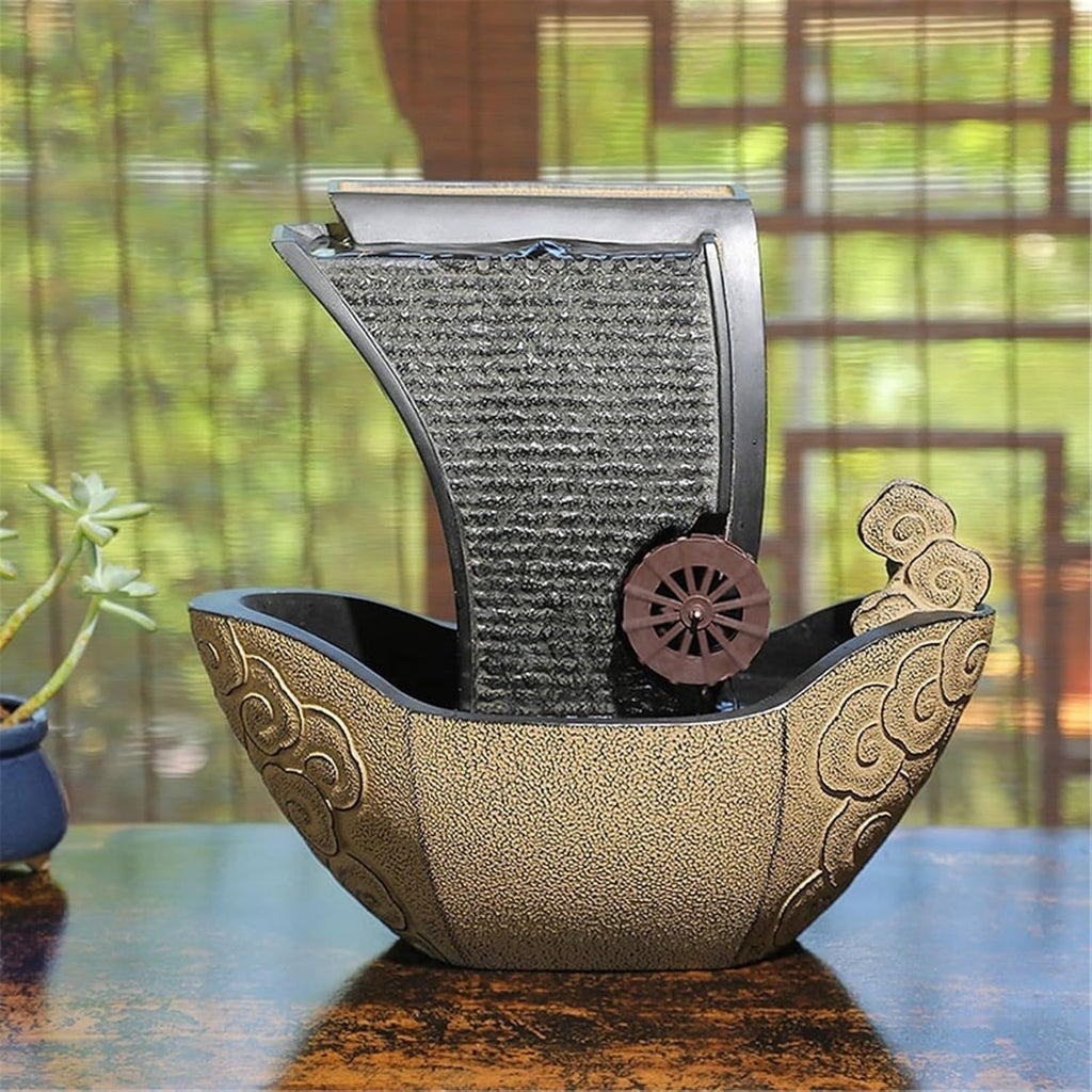 Tabletop Fountain Indoor Tabletop Waterfall Fountain Chinese Style Water Pendulum Circulating Water Landscape