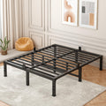 FUIOBYVV King Bed Frame,14 Inch Heavy Duty Metal Platform Bed Frame King Size Support Up to 3500 lbs,No Box Spring Needed,No Shaking,Steel Slat Support,Noise Free,Easy Assembly